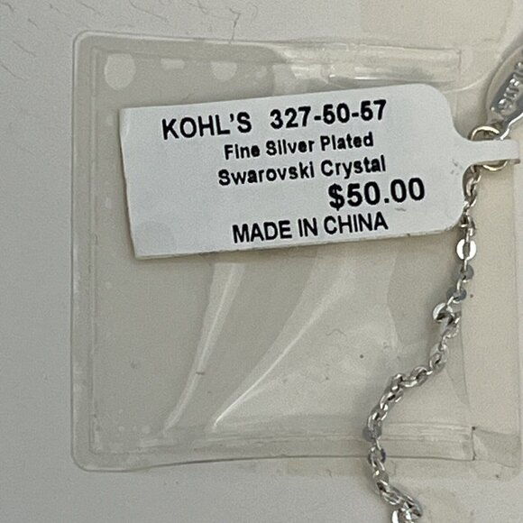 Disney 90 Years Mickey Mouse Silver Plated Swarovski Crystal 18 Inch Necklace - Picture 10 of 16